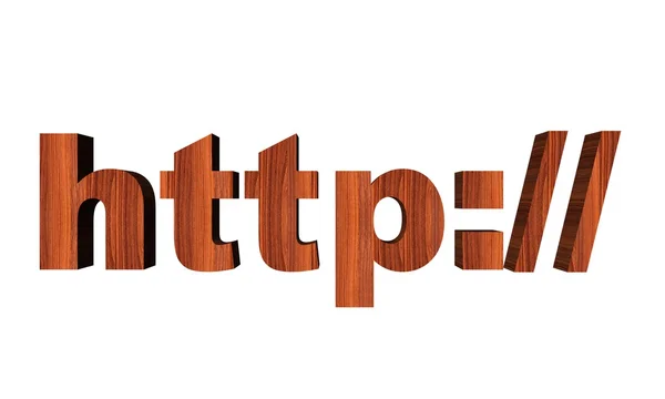 Wooden Text - http — Stock Photo, Image