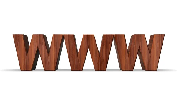 Wooden WWW text — Stock Photo, Image