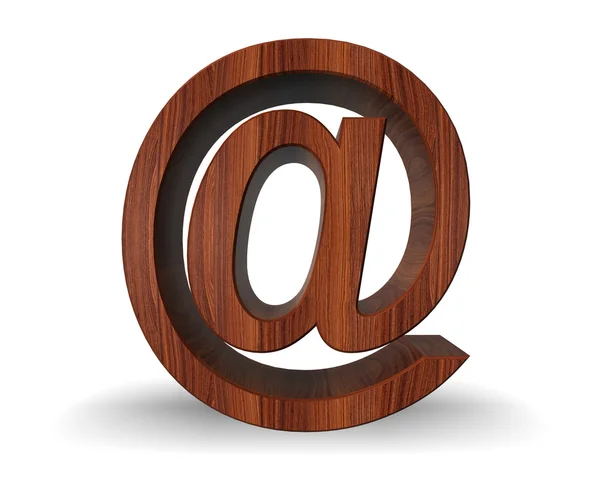 Wooden Email — Stock Photo, Image