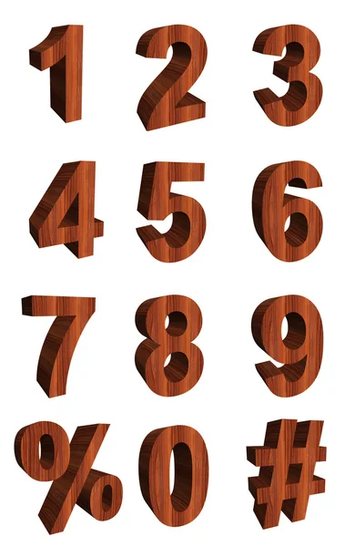 Wooden Numbers — Stock Photo, Image