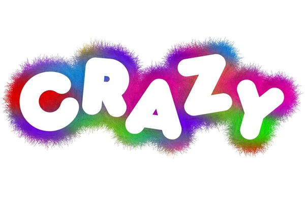 Kleurrijke titel Crazy — Stockfoto