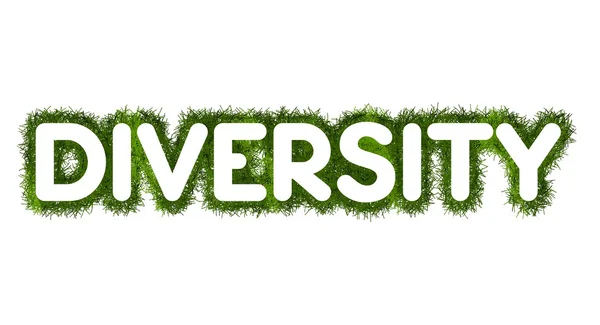 Diversity title with grass arround — Stock Photo, Image