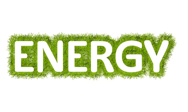 Energy title with grass arround — Stock Photo, Image