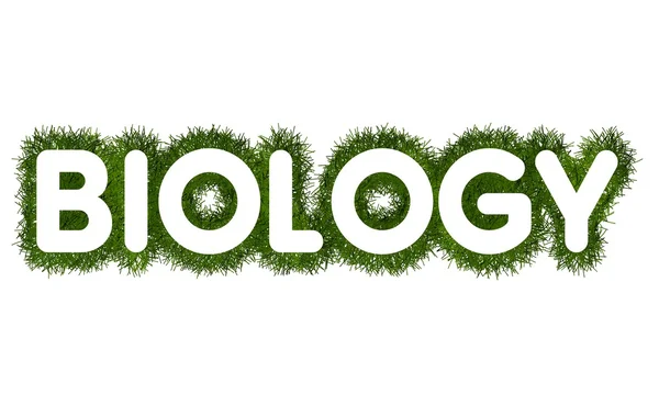 Biology title with grass arround — Stock Photo, Image
