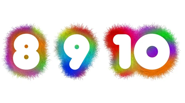 Numbers 8-10 — Stock Photo, Image