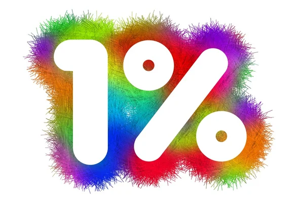 1% — Fotografia de Stock
