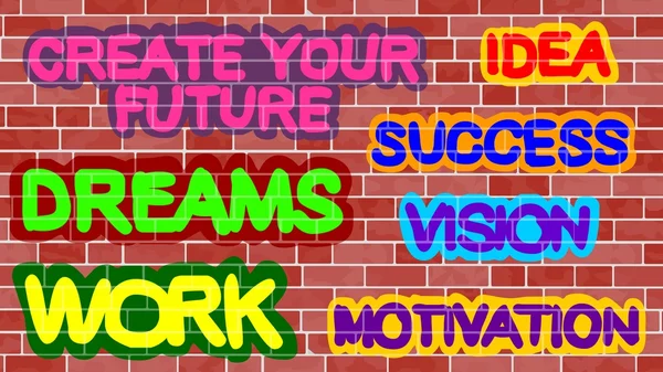 Gelecekte, fikir, rüyalar, başarı, vizyon, iş, motivasyon oluşturmak