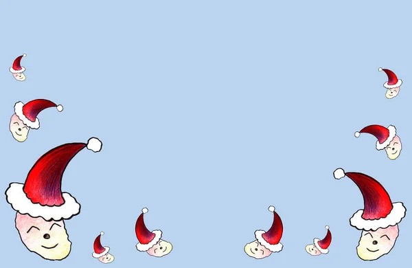 Año Nuevo Dibujado Mano Fondo Tarjeta Navidad Tema Invierno —  Fotos de Stock