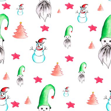 Yeni yıl için kusursuz desen, Noel için resimleme