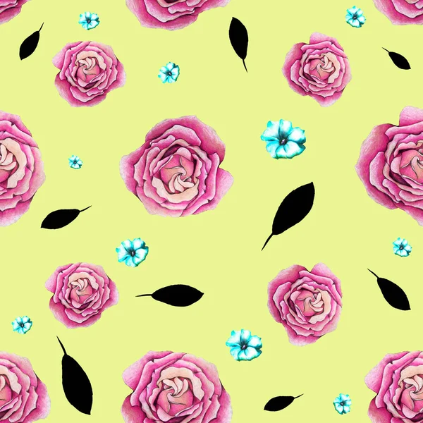 Бесшовный цветочный узор, фон с цветами — стоковое фото