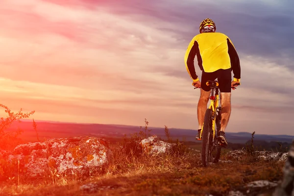 Mountain Bike cyclist riding outdoor — Stock Photo, Image