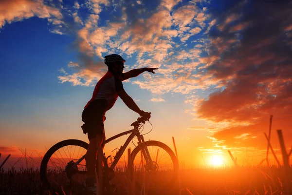 Rider in action at Freestyle Mountain Bike Session — Stock Photo, Image