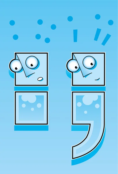 Noktalama işaretleri karakter kolon ve noktalı virgül