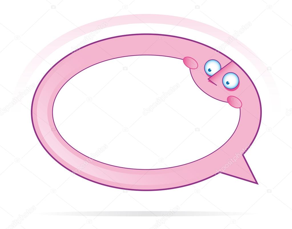 Speech bubble character