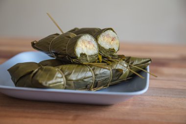 yapışkan pirinç ve muz