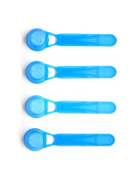 Plastik kaşık beyaz arka plan
