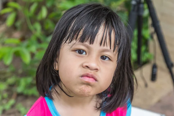 Little girl gets mad — Stock Photo, Image