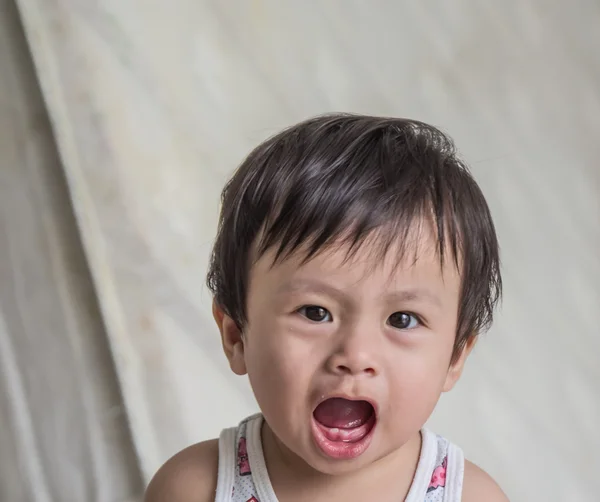 A frustrated and angry young boy — Stock Photo, Image