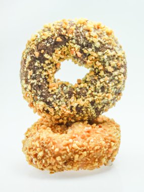 beyaz arkaplanda donut