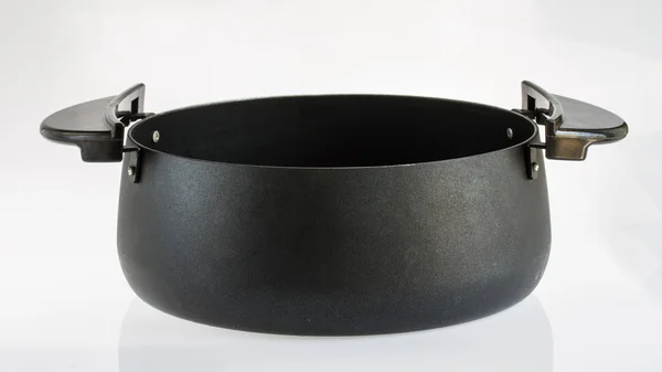beyaz üzerine siyah pot