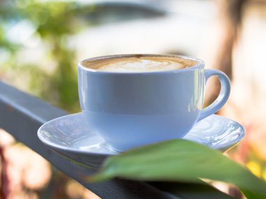 sıcak fincan kahve latte sanat çelik