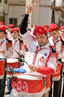 Şam Suriye 04.12.2009 Paskalya Geçidi eski şehirde grup ve çocuklarla