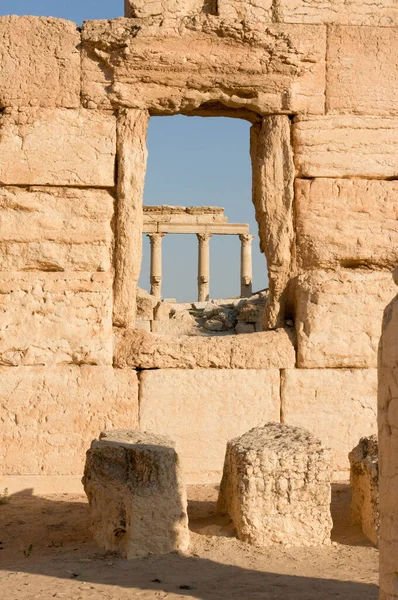 Palmyre Suriye 2009 Roma döneminden kalma antik bir şehrin kalıntıları