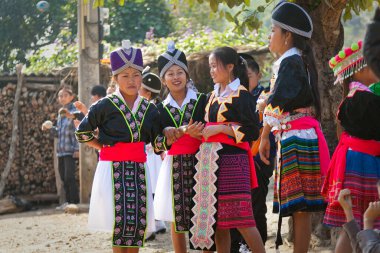 Luang Namtha Laos 12.24.2011 Hmong çocukları Laos 'un kuzeybatısındaki kabile bölgesinde 