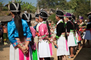 Luang Namtha Laos 12.24.2011 Hmong çocukları Laos 'un kuzeybatısındaki kabile bölgesinde 