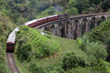 Ella Sri Lanka 4.15.2018 Trenli 9 numaralı Demodara Demiryolu Köprüsü