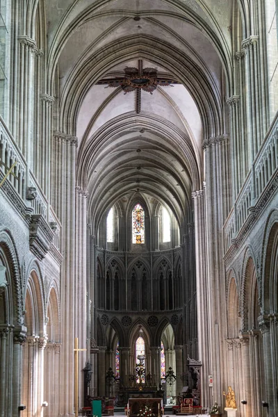 Catedral de Rouen França 9.25.2019 alta igreja gótica de 13 cêntimos na Normandia — Fotografia de Stock