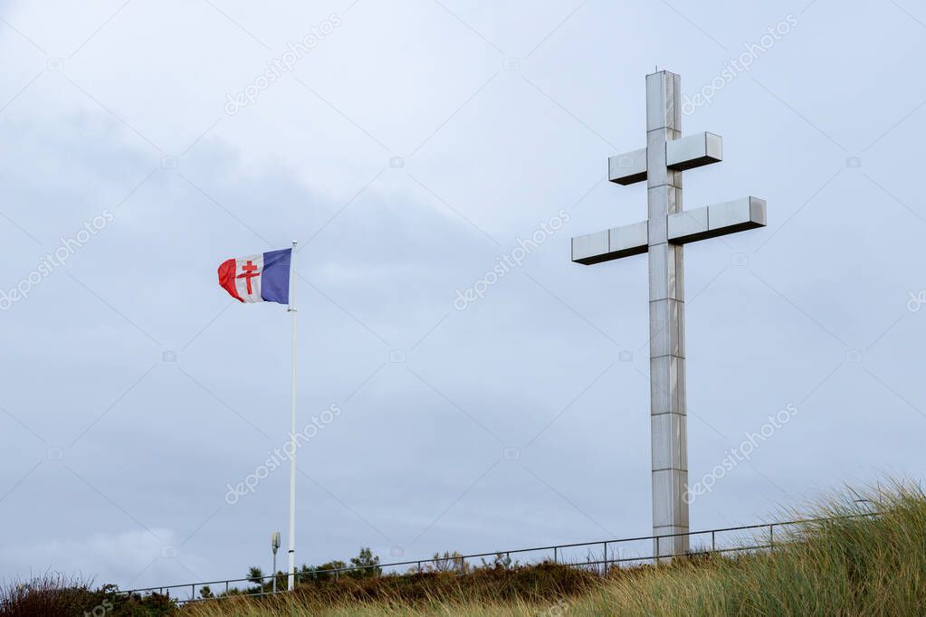 Juno Beach Normandy France 10.26.2019 Croix de Lorraine Canadian D Day landings