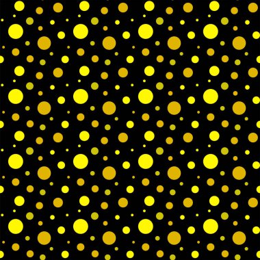 Siyah arka planda polka ve yeşil benekler. Kusursuz arkaplan