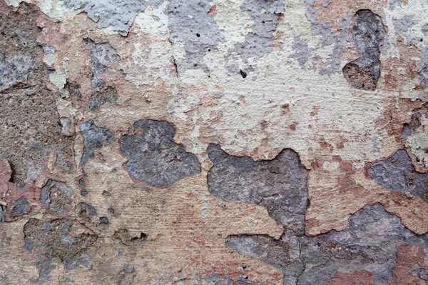 Muur Bedekt Met Vele Lagen Verf Roest Achtergrond Lijkt Onbeschilderd — Stockfoto