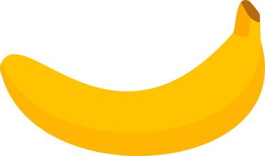 Sarı vektör muz, beyaz arkaplanda.