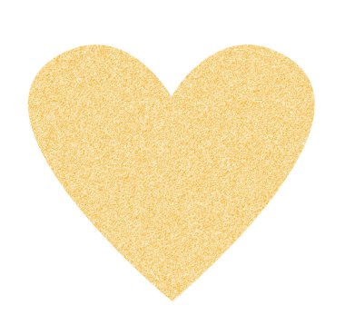 Beyaz arka planda altın kalp