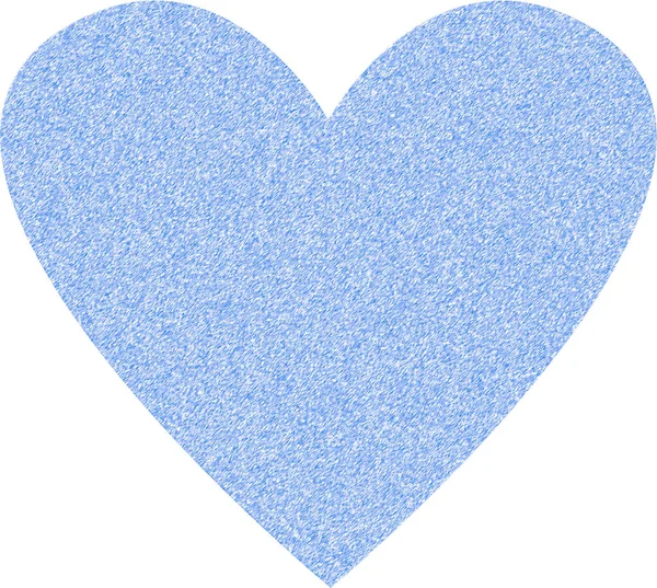 Blue Heart Sequins White Background — Stock Photo, Image