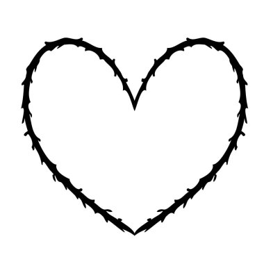 Çiçek motifli kalp şeklinde çerçeve