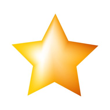 Beyaz arkaplanda parlak bir yıldız