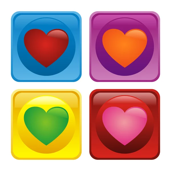 Love icon button — Stock Vector