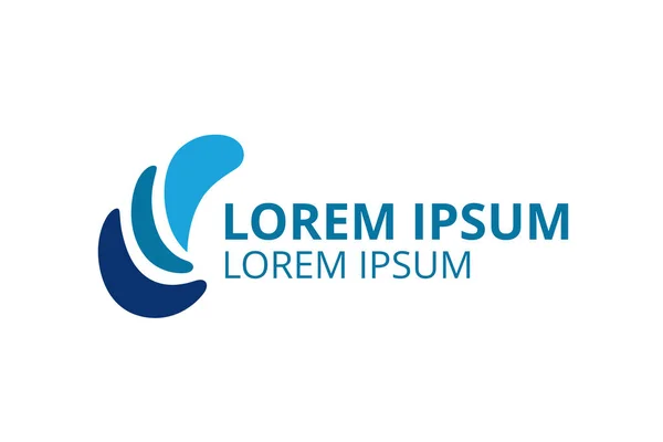Dalga Logosu tasarım şablonu. herhangi bir şirket veya şirket kullanımı için vektör içinde akan sıvı su simgesi simgesi.