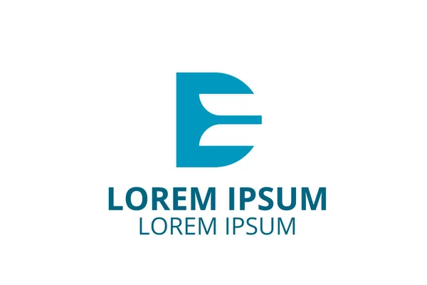 Blå Alfabet Logotyp Ren Modern Stil För Tech Företag — Stock vektor