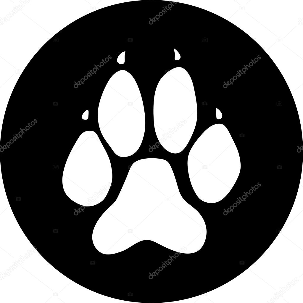 Logo paw wolf or dog