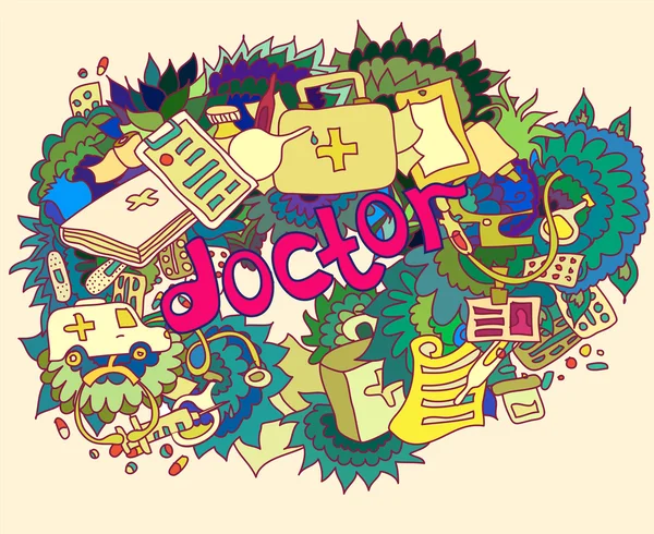 Lekarz medycyny ilustracja kolaż sztuki — Zdjęcie stockowe