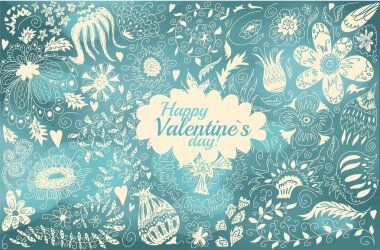 Vintage çiçek üzerinden çiçek patten