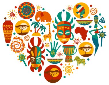 African and Safari elements and icons. clipart