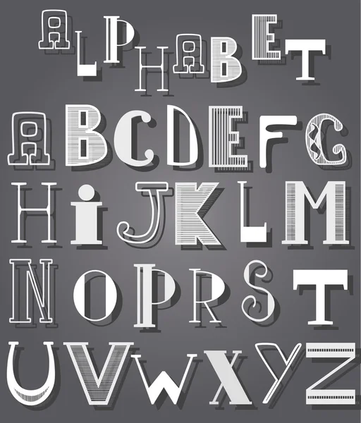 Funky Alphabet Set — Stockvektor