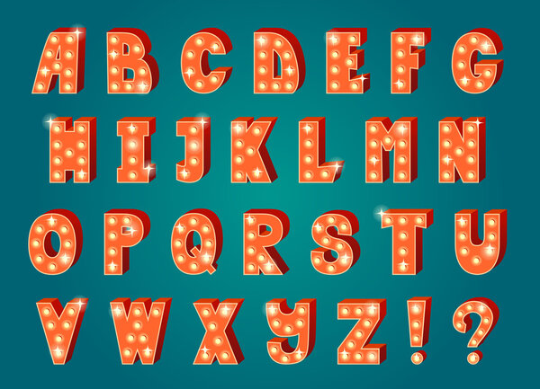 Lighting alphabet set
