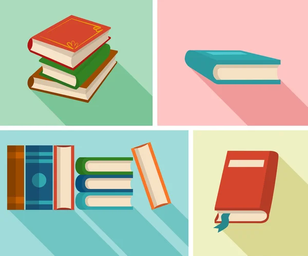 Set of book icons — Stock Vector