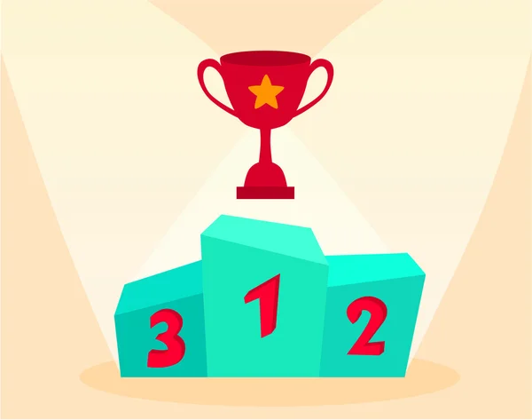 Işıklı kazanan podyum